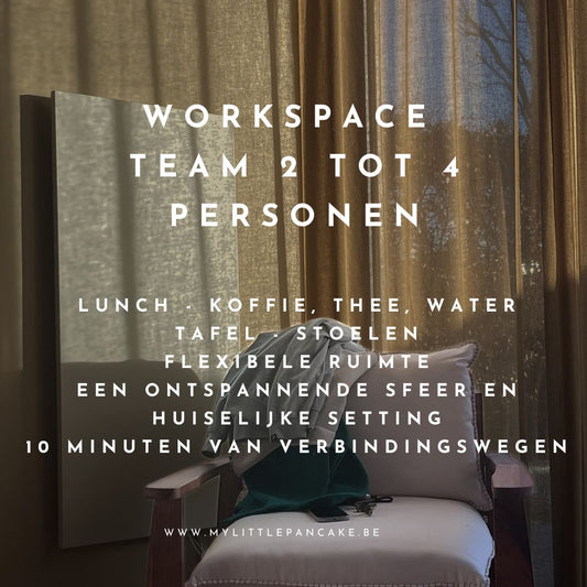 Workspace voor teams van 2 tot 4 personen.